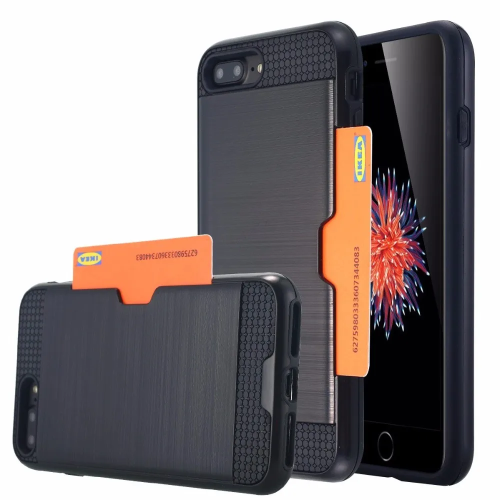 Чехол-Кошелек OCWAVE для iPhone 7 и Plus из силикона ТПУ с пластиковым материалом 1 слотом
