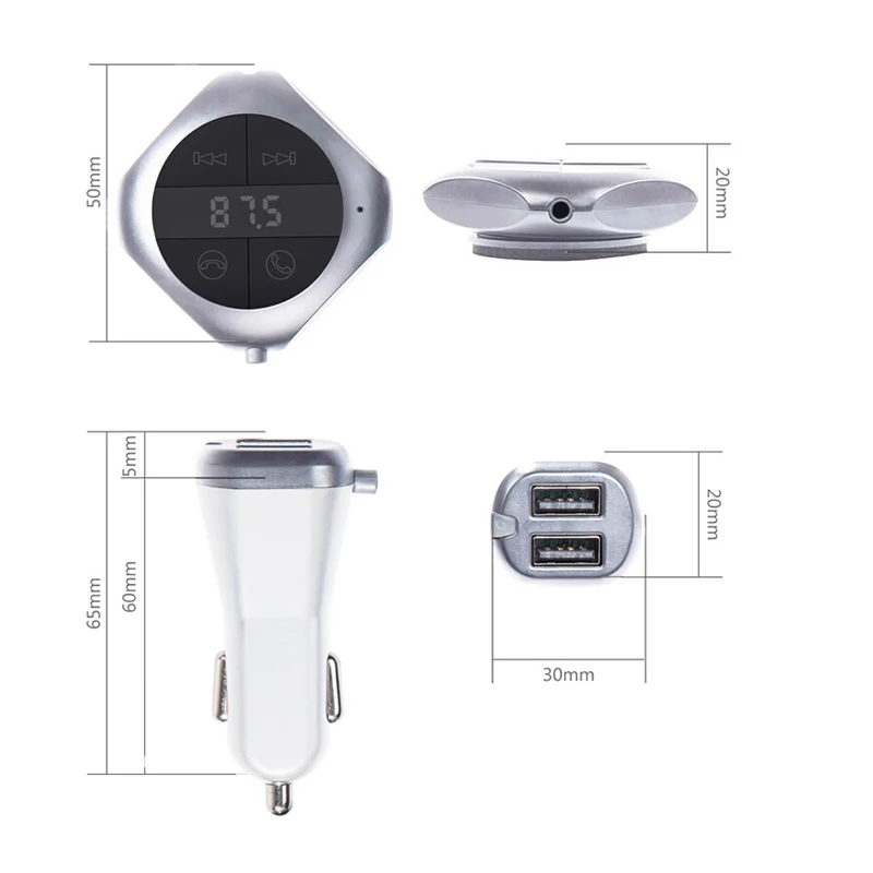 Bluetooth автомобильный комплект беспроводной FM трансмиттер радиоадаптер модулятор