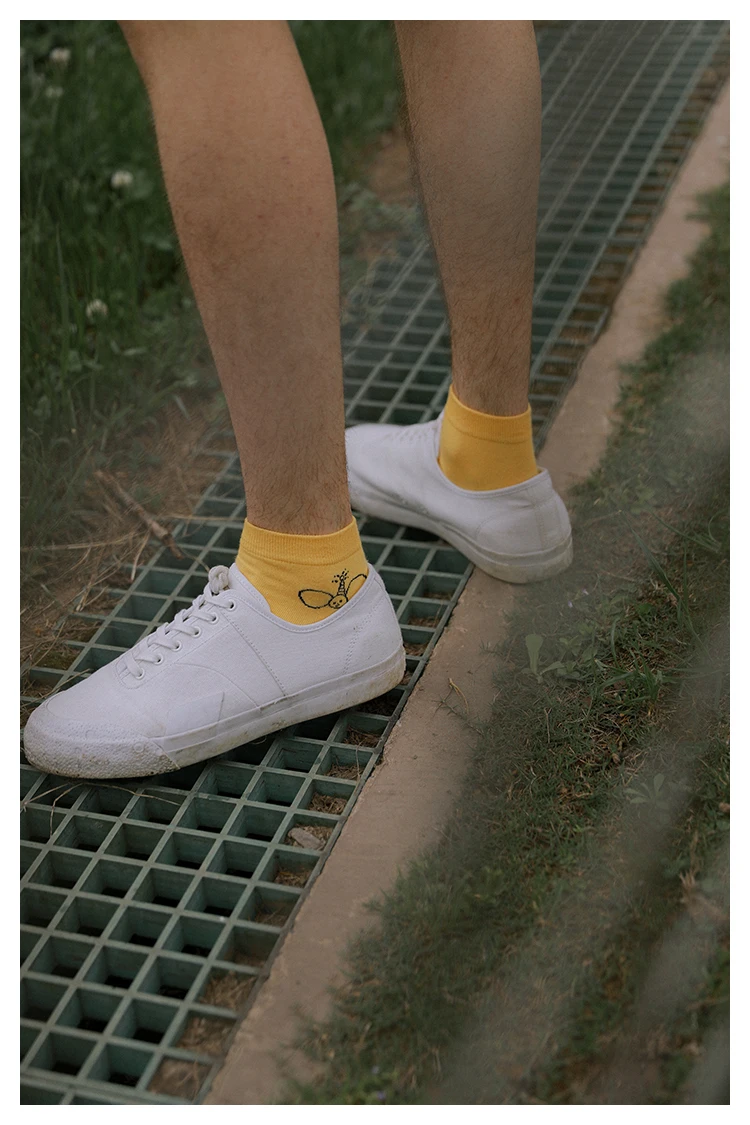 Summer New Design Women Short Socks Cartoon Yellow Green Purple Blue Sock Cotton 5 Pairs A Lot
