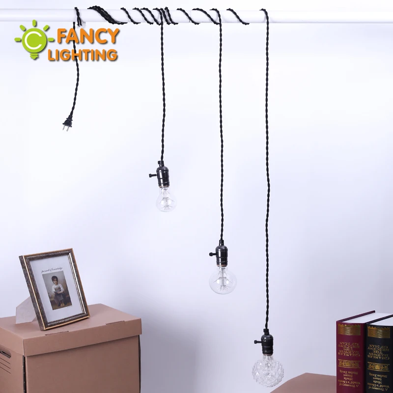 3 шт. патрон E27 с евровилкой 5 м|spider lamp|pendant lamppendant lights spider |