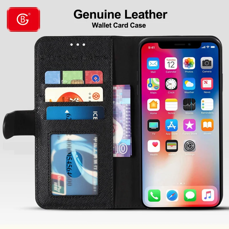 for iphone se 7 8 plus genuine leather case shockproof phone cover for iphone 6s plus luxury wallet protective flip cover cases free global shipping