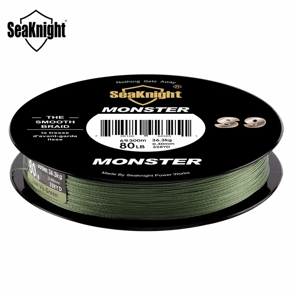 Seaknight Монстр s9 300 м спиральный технологии 9 Прядный плетеный ткет pe рыболовная