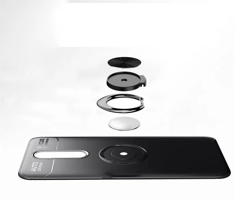 Luxury Case For Nokia 7.1 Case Cover Magnetic Ring Holder Soft Matte Silicone Shell For Nokia 6.1 X6 5.1 3.1 Plus Case Coque