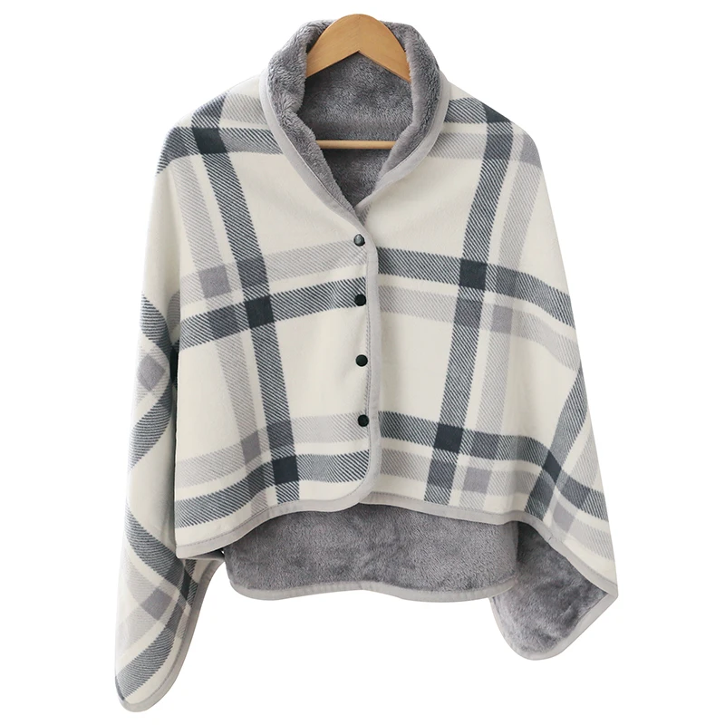 Gray Plaid Клетчатое флисовое Фланелевое плюшевое одеяло Bts Serape носимое одеяло шаль утепленное одеяло пледы Толстовка одеяло Buffalo Плед - Цвет: Gray Plaid