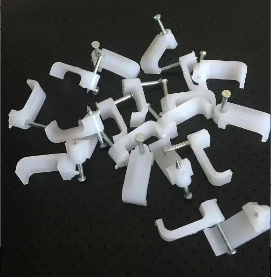 100 шт. 10 мм квадратные стальные кабельные зажимы настенные винтовые зажимы|cable