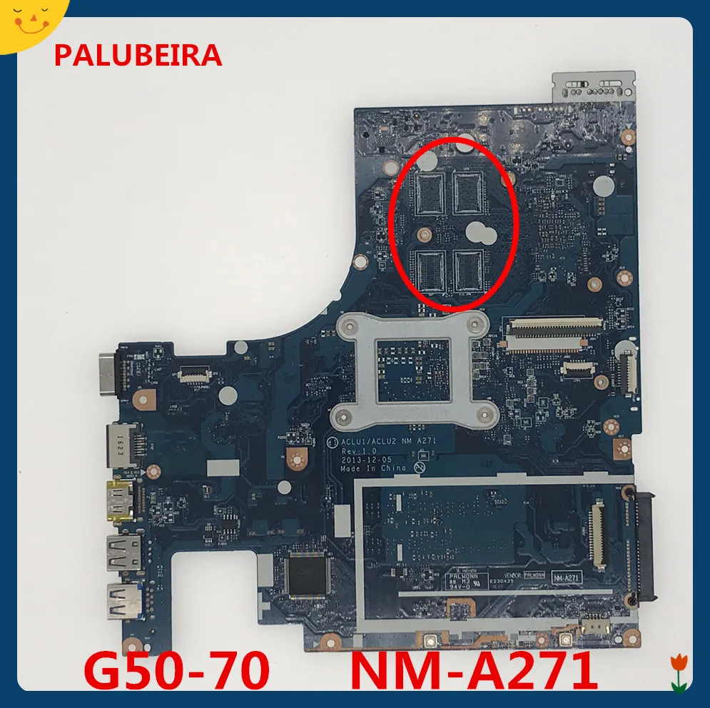 PALUBEIRA G50-70 для lenovo G50-70 Z50-70 материнская плата ACLU1/ACLU2 NM-A271 Rev1.0 с тестом видеокарты