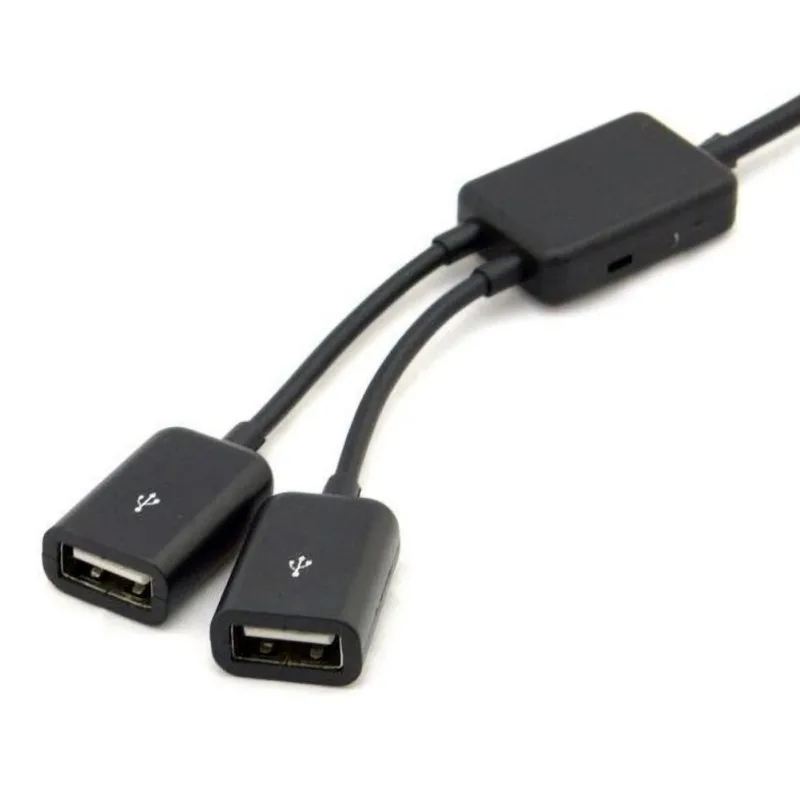 Переходник с Micro USB / Type C на 2 OTG двумя портами | Электроника