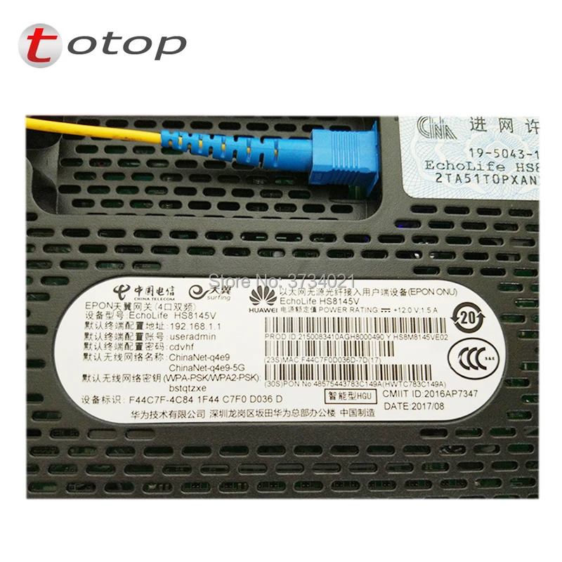 ОНУ EPON HS8145V хуавэй 4GE порт + 1 телефон 2USB с 2.4 г и 5 dual Band Wi Fi china Telecom логотип интерфейс