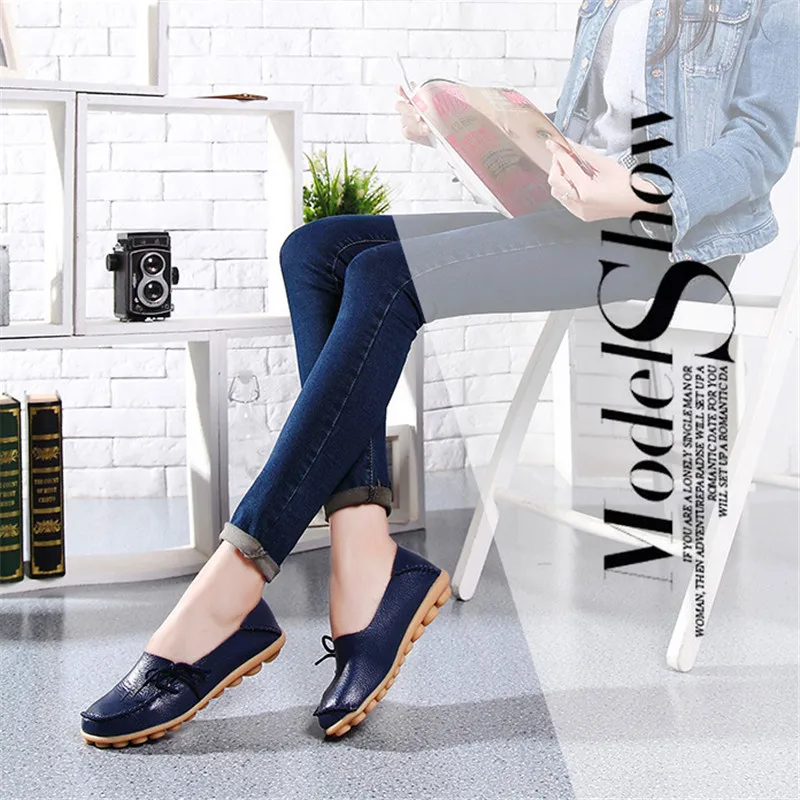 

Large size mother comfortable slip lazy casual shallow mouth light single shoes