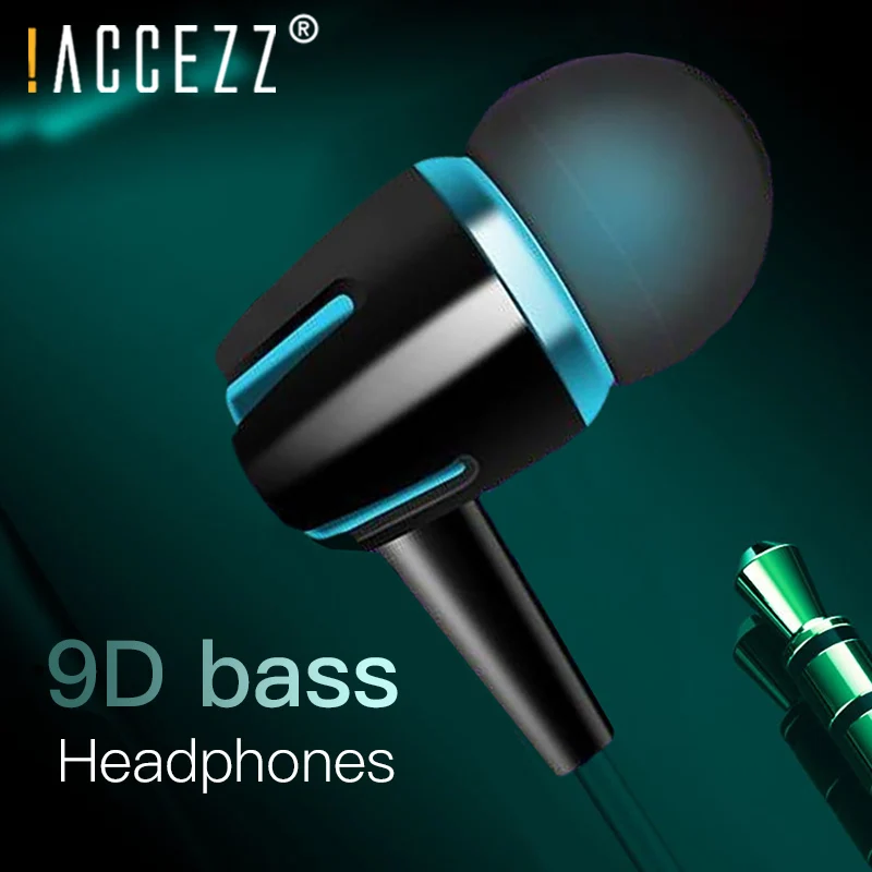 ! ACCEZZ 3 5 мм разъем для наушников In Ear спортивные наушники бас стерео гарнитура с