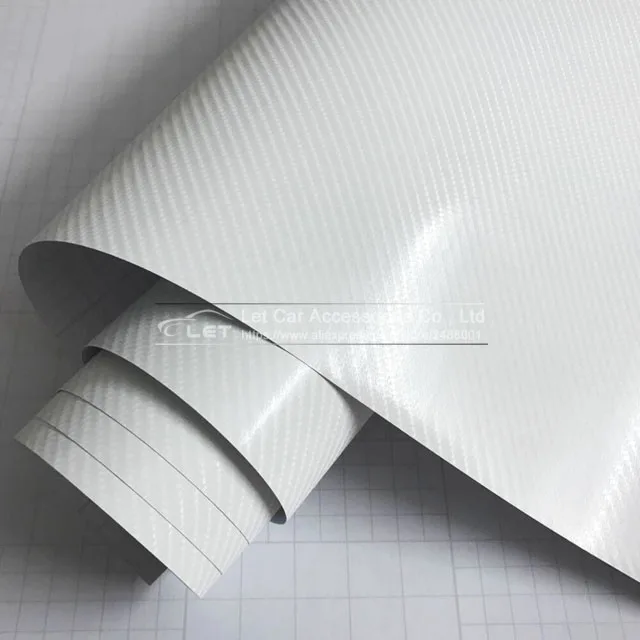 Виниловая пленка 5d для стайлинга автомобиля яркая белая виниловая из