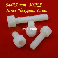 50pcs yt436 m4 x mm nylon screw plastic screw pan plastic head screw round head cross pan head screws plug