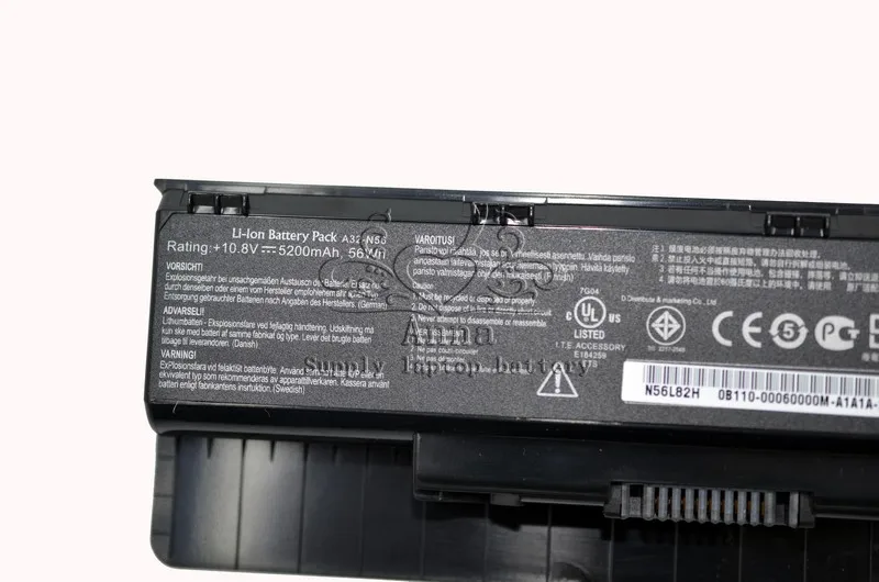 Аккумуляторная батарея JIGU для ноутбука Φ ASUS N46 N46V N46VJ N56 N56D N56DP N56V N56VJ N56VZ N76 N76V
