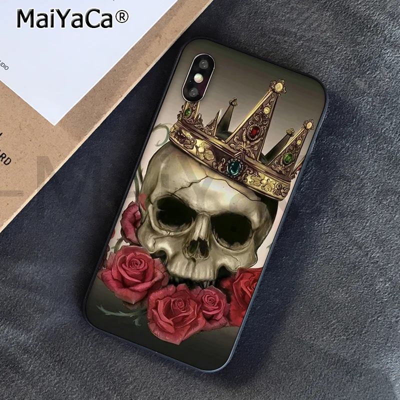 MaiYaCa чехол для телефона с цветами оленем черепом цветочным вороном лошадью бега