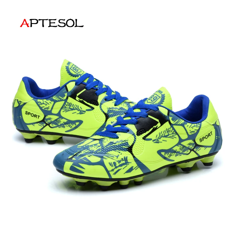 APTESOL Brand New Men's Outdoor Cleats Rubber Sole Soccer Shoes Men Boys Kids FG Boots Children Training Football | Спорт и
