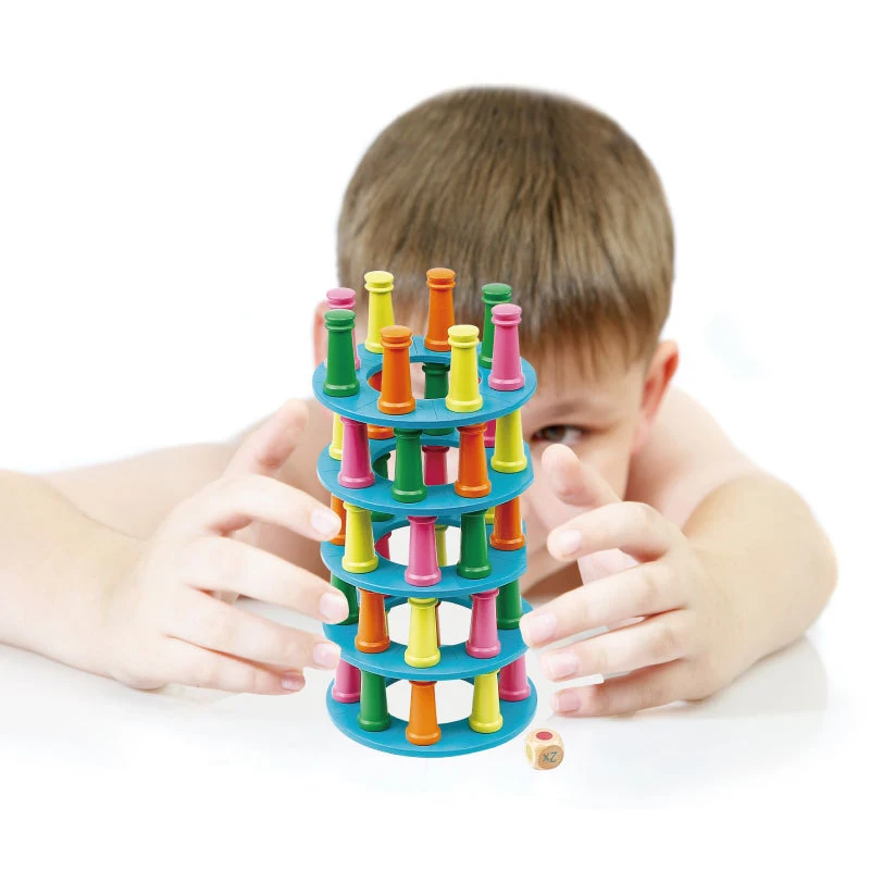 

3d Leaning Tower Of Pisa Leaning Interesting Stack Music Blocks High Pile Toys Children's Educational Balance Beam Toys