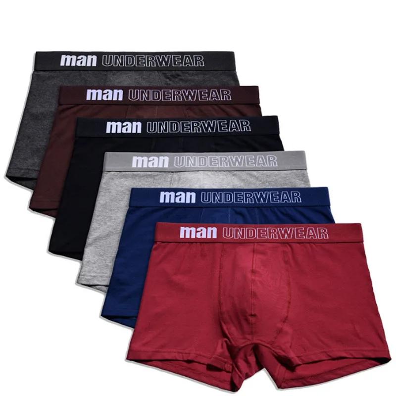 6pcs New Soft and Breathable Quality Panty Mens Mid-Waist Underpants In Plus Size S-4XL