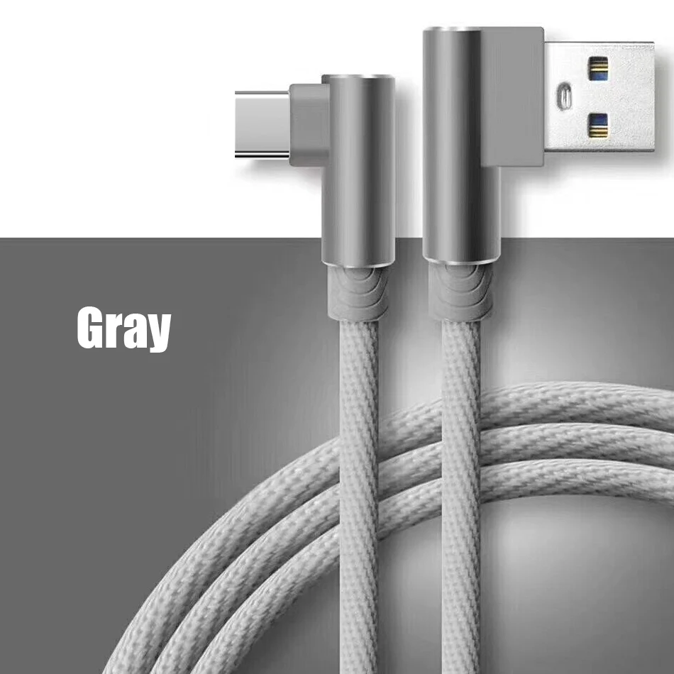 3а usb type-C кабель для huawei P30 P20 mate 20 Pro, шнур для быстрой зарядки и передачи данных, зарядное устройство для телефона S10 Note 9 8 3m USB C type-C кабель - Цвет: Grey