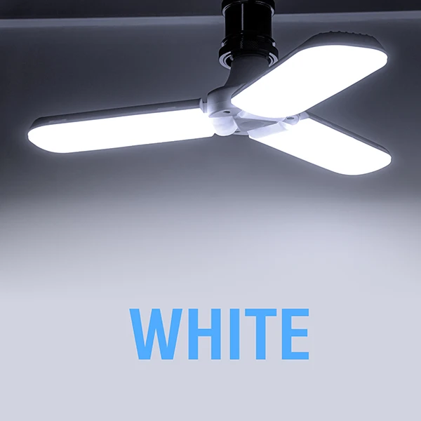 Cold White E27 Светодиодный светильник 45 Вт 228 светодиодный s регулируемый угол складной лопасти вентилятора Светодиодный светильник Лампада AC185-265V энергосберегающее освещение высокой яркости - Испускаемый цвет: Cold White