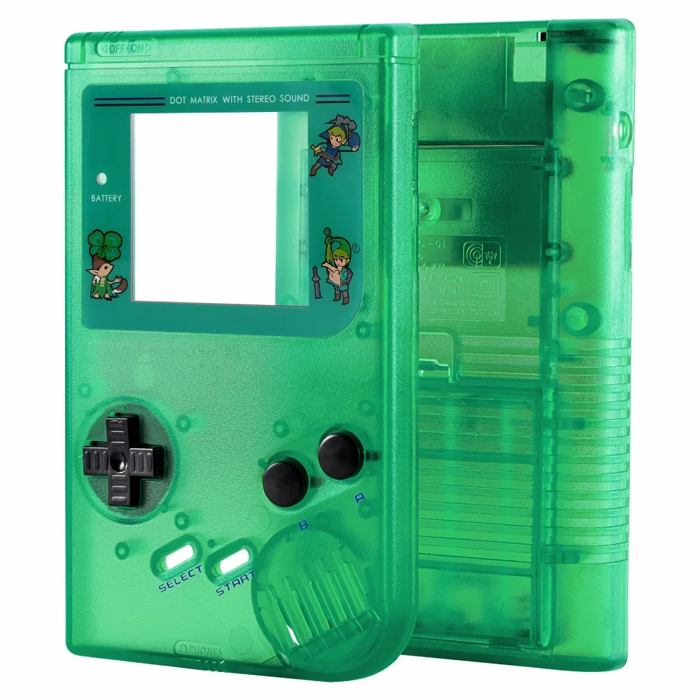 Запасной светящийся в темноте корпус с кнопками и винтами для Nintendo Game Boy|glow in dark|glow