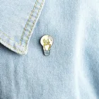 Модные броши Cartton светильник почкой, милый женский рюкзак, куртка, лацкан, светящаяся лампочка, модный эмалевый значок, ювелирное изделие