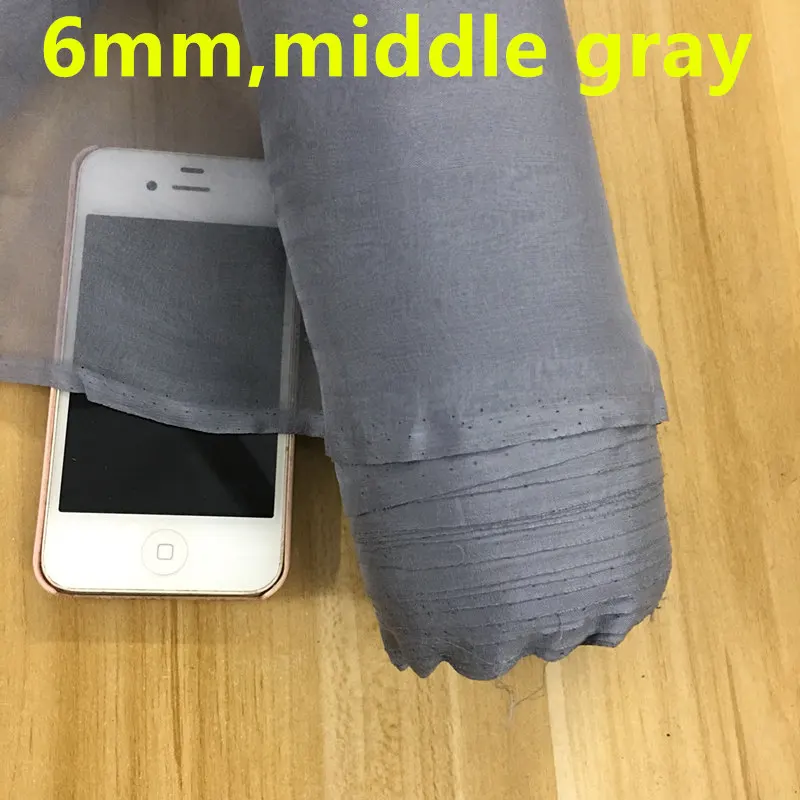 60 middle gray DD# шелк шифон ткани для платья шелковые шарфы внутренняя подкладка "сделай сам", Цвет: как на фотографии, ширина: 130 см, толщина: 5-6 мм, распродаем Модели 3M - Цвет: 60 middle gray