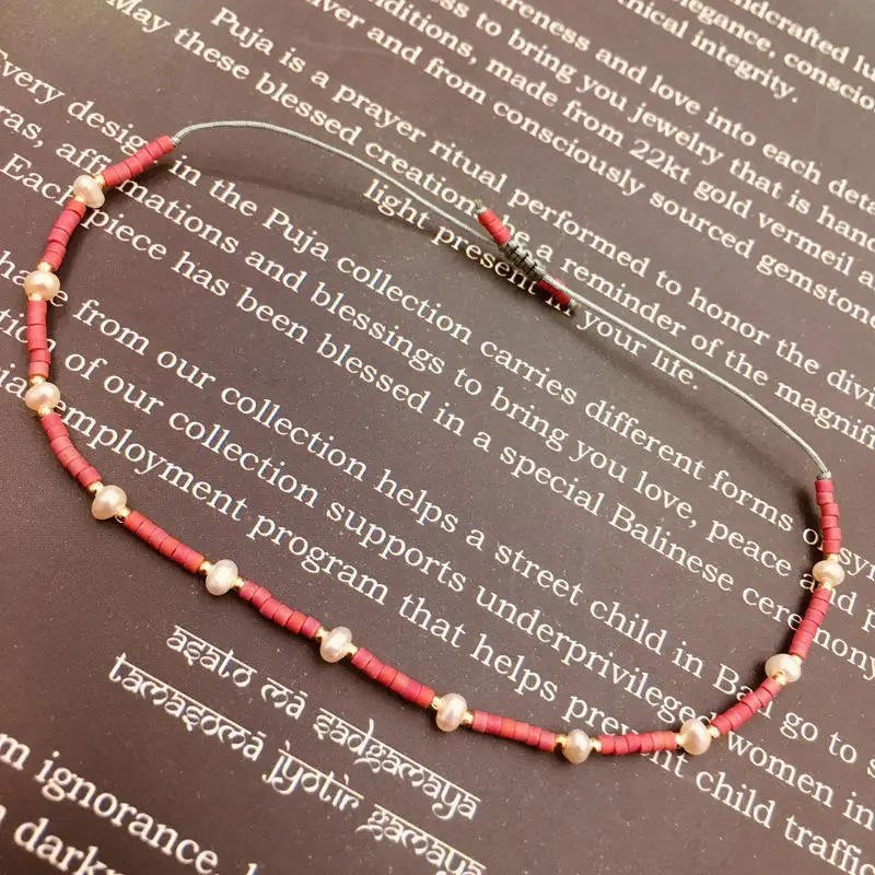 Rose Red Много бусин жемчуг браслет Miyuki Delica цвет стекло камень кристалл браслеты для женщин Бохо ручной работы Тонкая Веревка цепи ювелирные изделия - Окраска металла: Rose Red