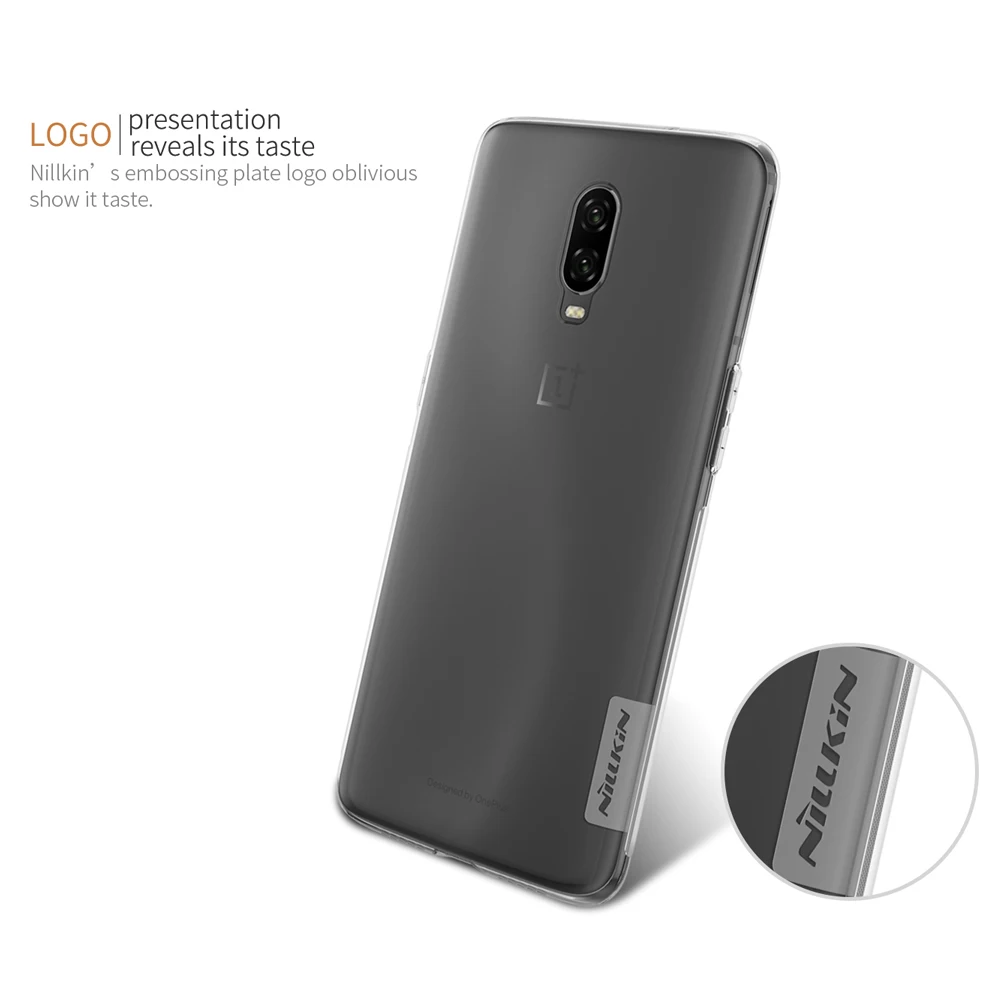 Для oneplus 6 т чехол Nillkin Nature прозрачный защитный с мягким силиконовым корпусом TPU