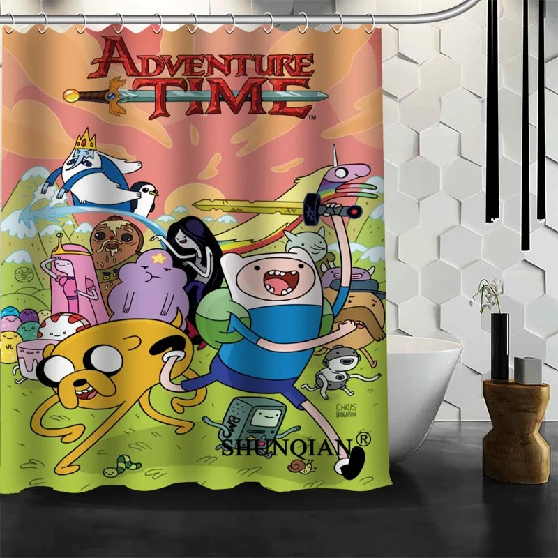 Лучший Хороший пользовательский Adventure Time занавеска для душа полиэфирная Штора