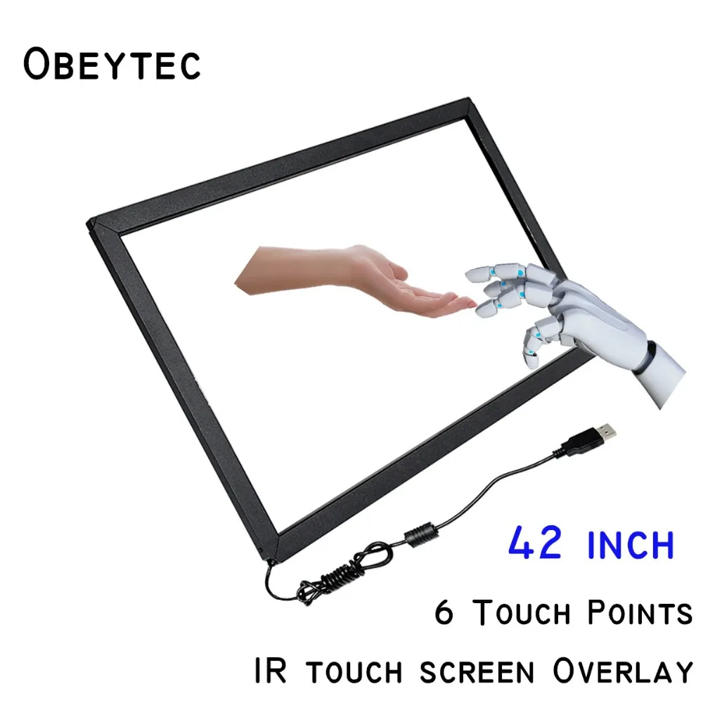 Obeycrop 42 &quotИК сенсорный верхний слой 6 касаний легкая сборка USB порт без драйвера