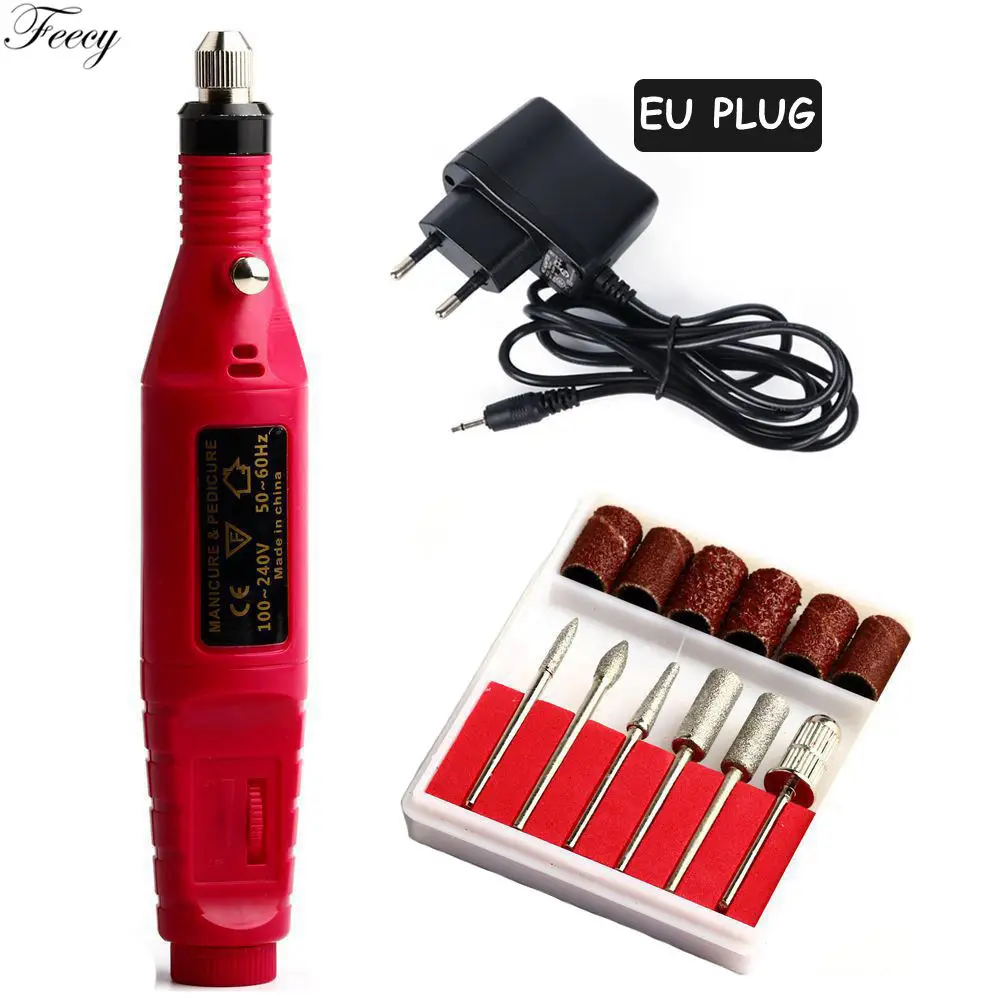 808 EU PLUG Электрическая дрель для ногтей, маникюрный станок, набор фрез, фрезы для ногтей, фрезы для снятия геля, лака, алмазная фреза для маникюра - Цвет: 808 EU PLUG