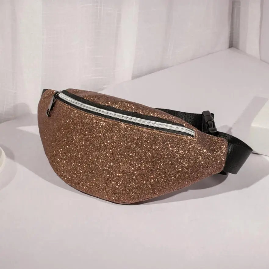 Brown MOLAVE Сумки на пояс модные женские Bling блёстки плечо сумка мессенджер грудь Hasp сумки на пояс маленькие 2018AUG10 - Цвет: Brown