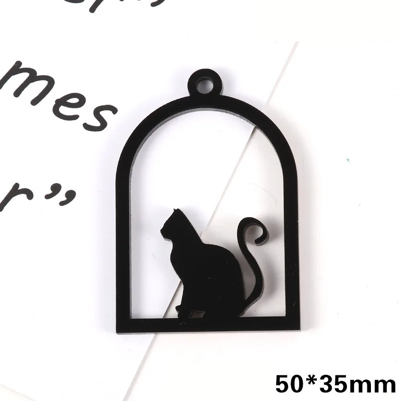 Long tail cat 5 шт. в форме единорога, кошки, акриловая рамка, подвеска, шарм, рамка, установка, УФ смола, сделай сам, материалы для рукоделия, материал, ручная работа, орнамент, поделки - Цвет: Long tail cat