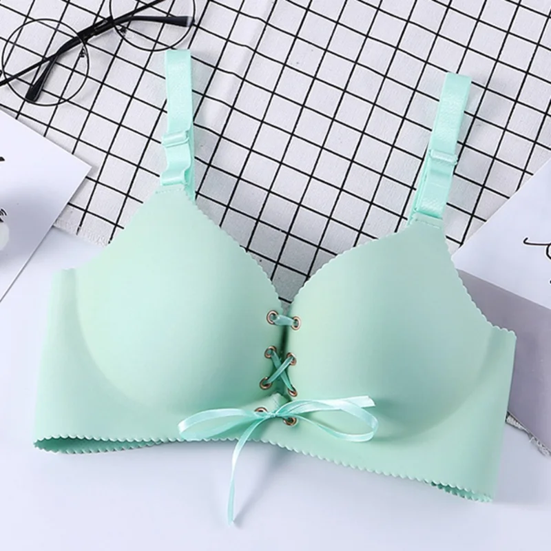 Женский бюстгальтер без косточек карамельного цвета с пуш-ап чашечками новинка