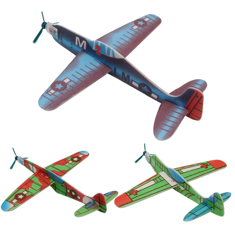 4 шт. Дети DIY мини пена ручной Flying самолеты планер образовательной модели игрушки