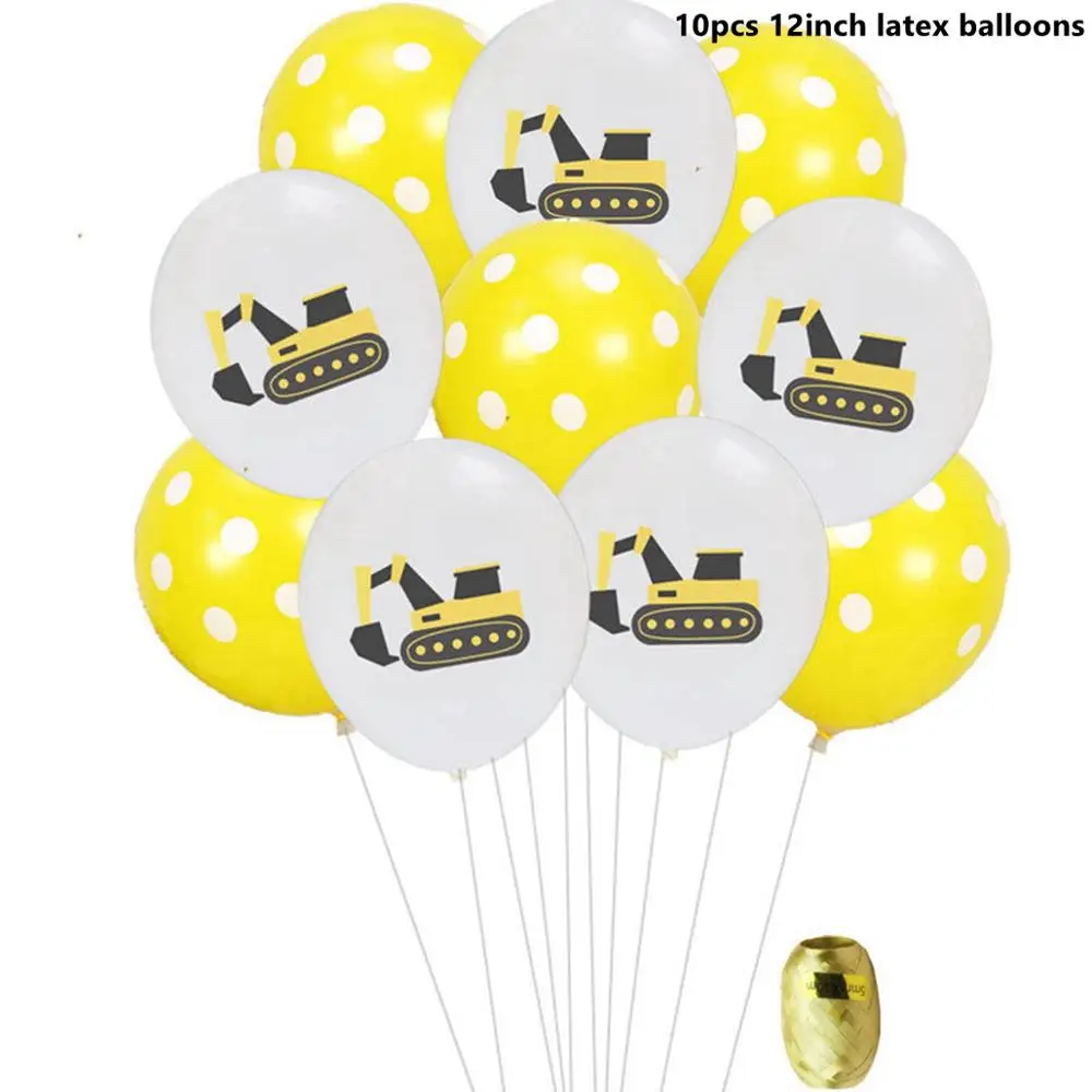 Truck Balloons 7 Taoup 10 шт. 12 дюймов воздушные шары для грузовиков конфетти с днем рождения детей шары для автомобиля круглые шары аксессуары воздушный шар Декор DIY - Цвет: Truck Balloons 7