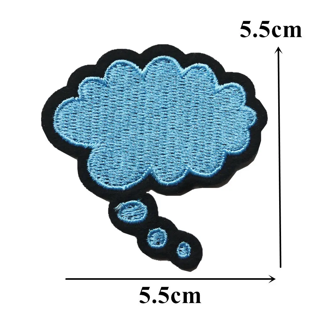 Нашивки с вышивкой Голубое облако вышитые значки для платья сумки джинсов шапок