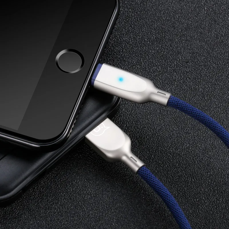 Умный usb кабель для быстрой зарядки и синхронизации данных 1 2 м iPhone X XS MAX XR 6 6S 7 8 Plus 5