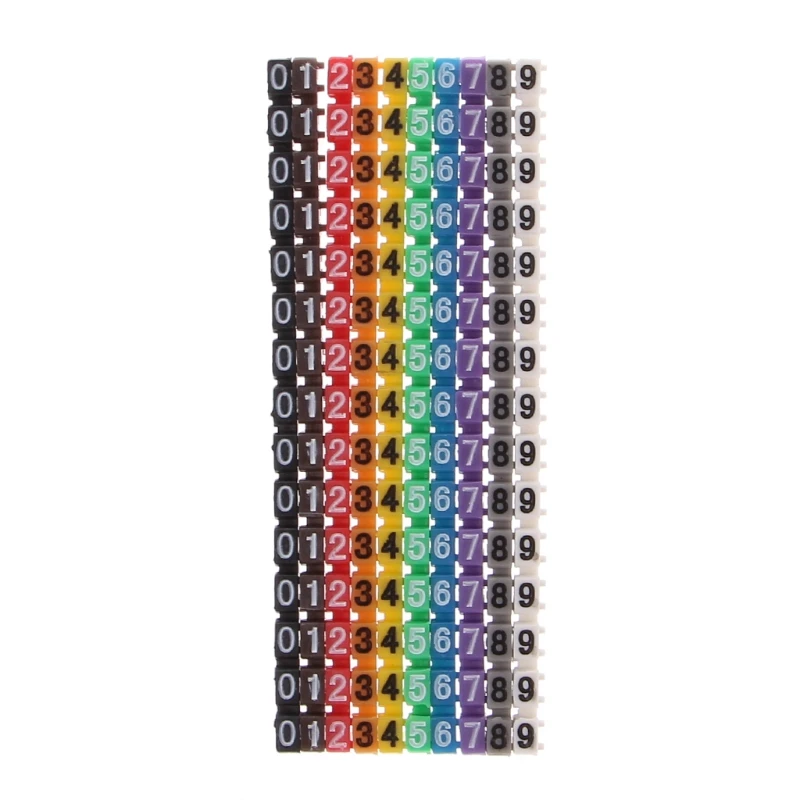 OOTDTY 150 шт. маркеры для кабеля красочные C Тип маркера номер этикетка 2 3 мм провода