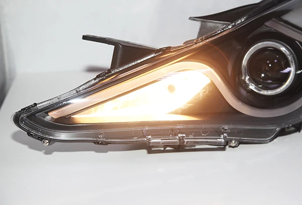 For Sonata I45 LED Strip Head Lamp For HYUNDAI 2009 2010 2011 2012 2013 Year Double Color With Daytime Running Lights