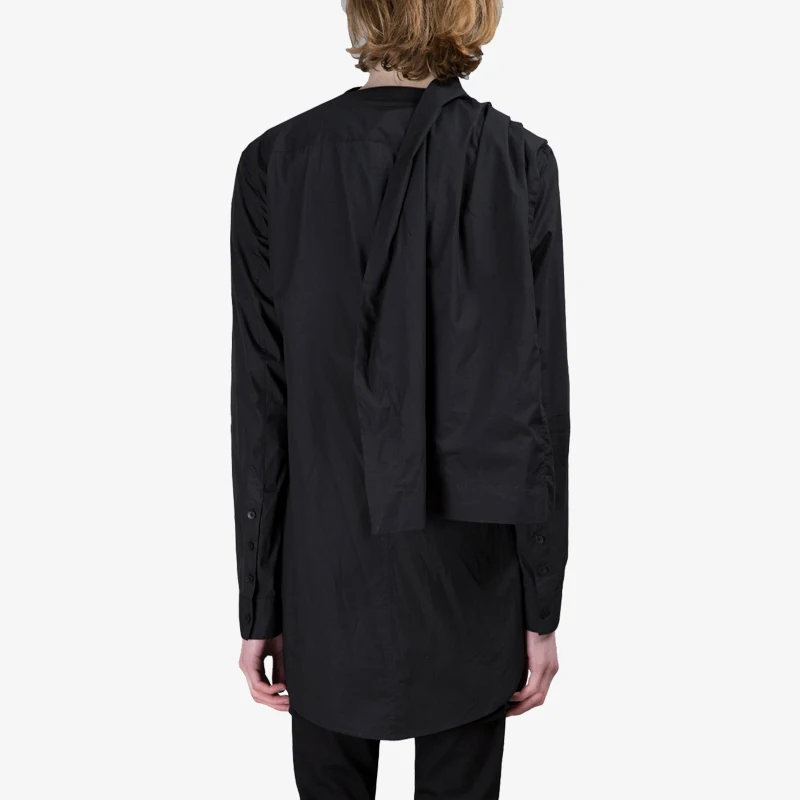 S ~ 5XL Новая мужская мода без воротника стройные шейный платок простой с круглым