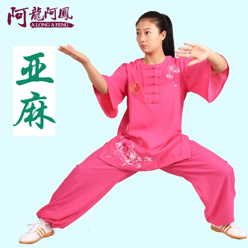 Одежда tai chi для пожилых женщин женские хлопковые костюмы с вышивкой одежда и