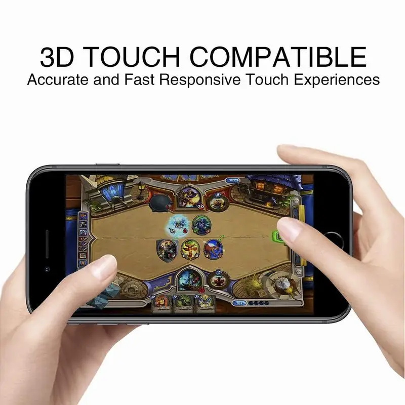 Защитная пленка из закаленного стекла Ascromy 5D с полным покрытием для iPhone X 8 7 6 s plus