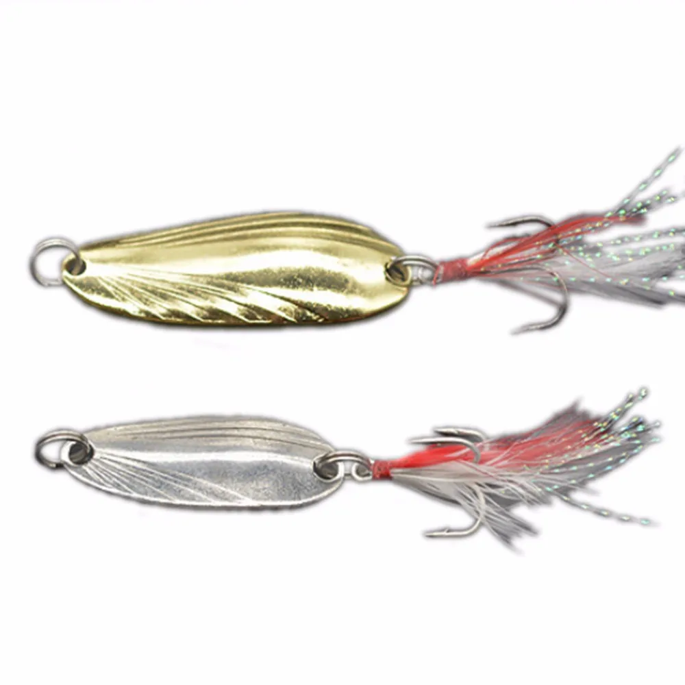 1 шт. рыболовная ложка металлическая приманка серебро/золото 7 г/14 г жесткая