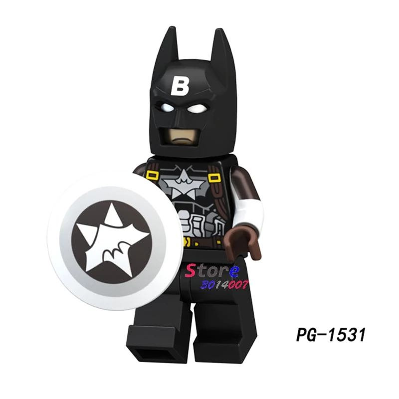 Один строительный конструктор Бэтмен Капитан Америка Rocky Big Barda Free Namor Lara Croft power Joker игрушки для детей - Цвет: PG1531