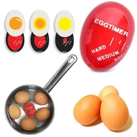 1pc egg timer egg perfect color changing timer yummy soft hard boiled eggs cooking kitchen timer reusable resin red timer tools
