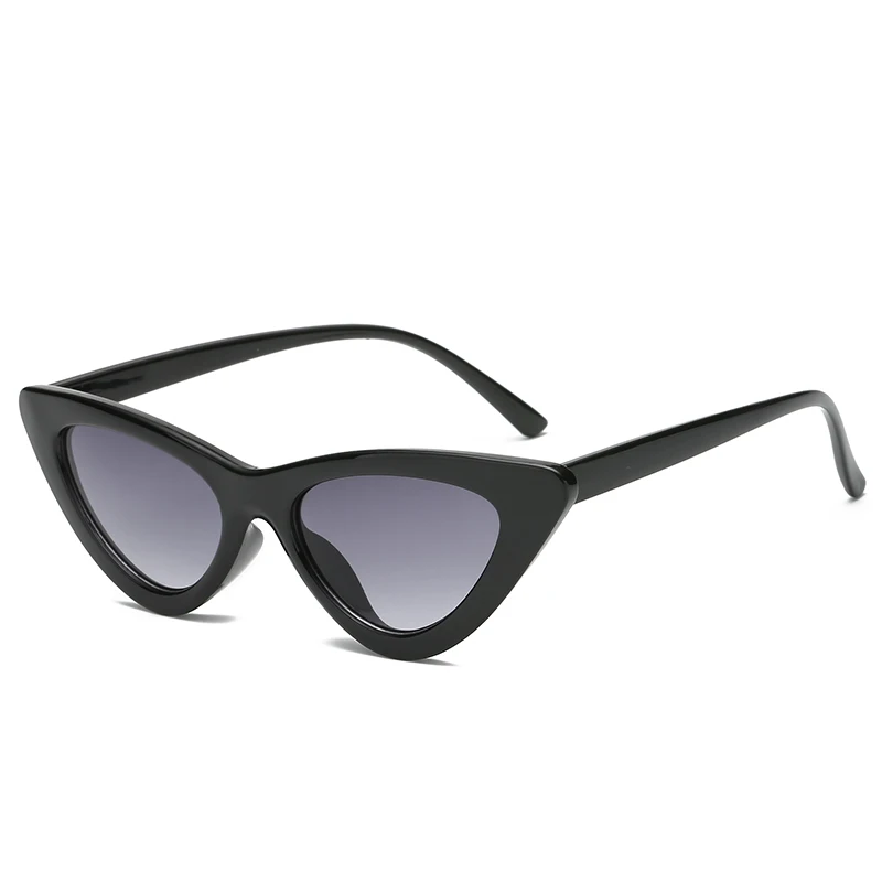 Black frame Gray Сова город винтажные женские солнцезащитные очки кошачий глаз очки Брендовые дизайнерские ретро солнцезащитные очки женские Oculos de sol UV400 Солнцезащитные очки - Цвет линз: Black frame Gray