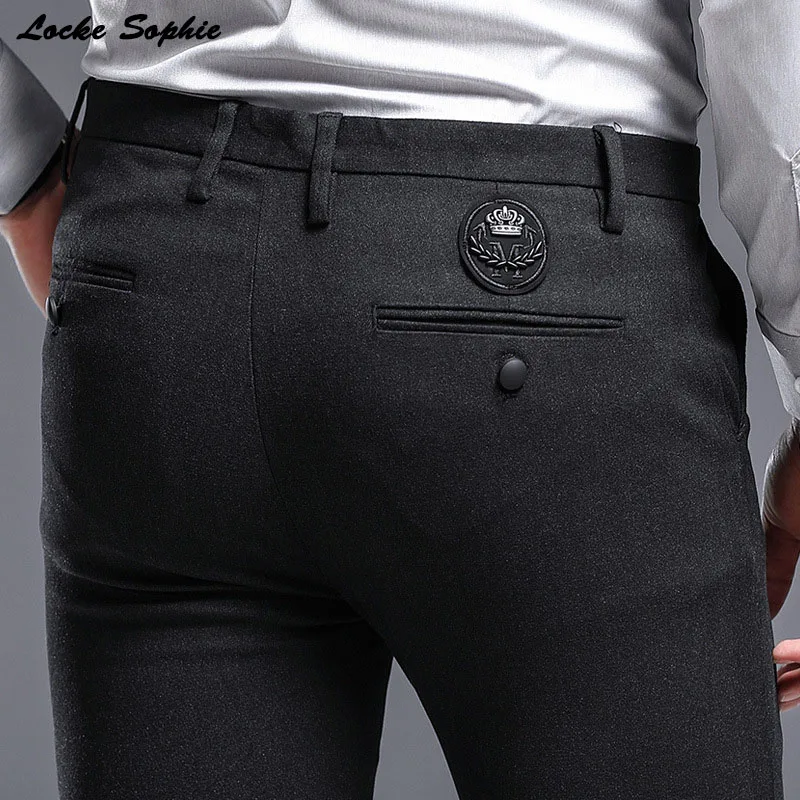 1 шт. мужские брюки карандаш с высокой талией большие размеры 2019 Осенний