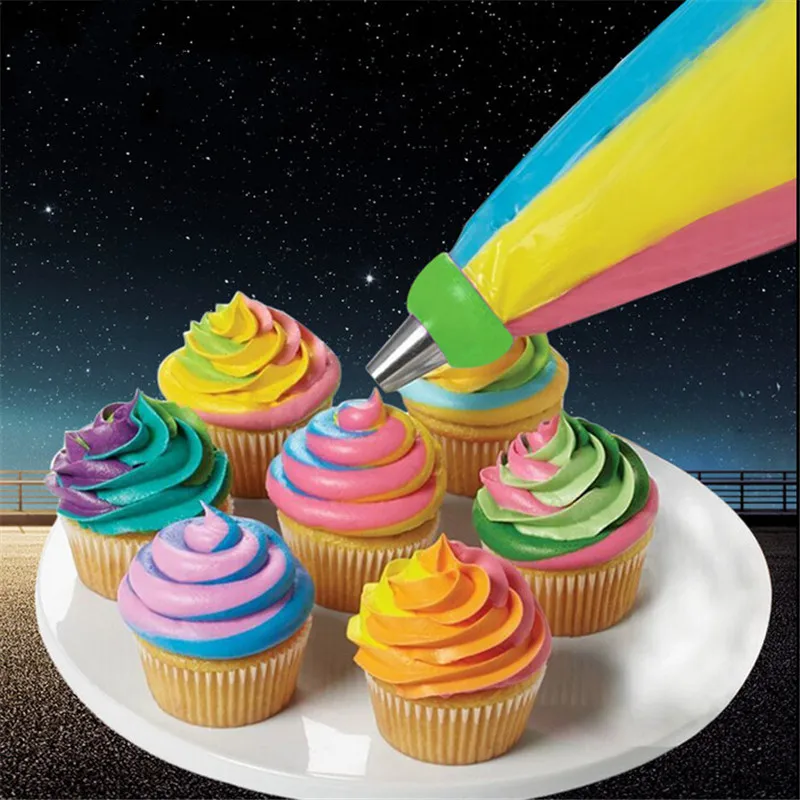 Трехцветная Кондитерская насадка для глазировки 1 шт. адаптер украшения торта с 3