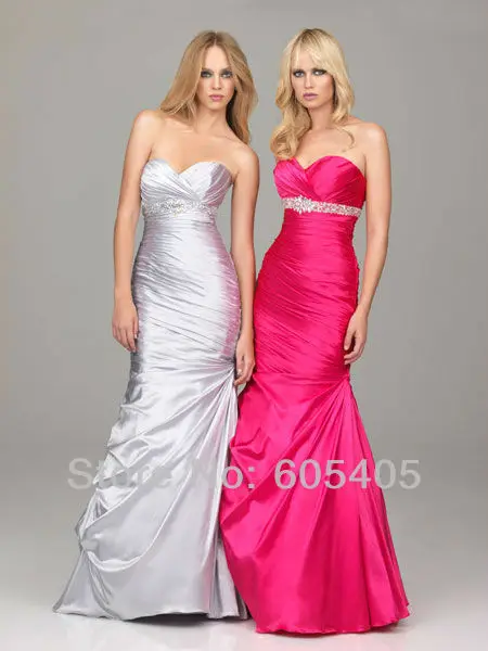 wholesale-Custom Made Beaded Sweetheart Sexy Mermaid Prom Dress Bridesmaid Dresses 2014 Custom | Свадьбы и торжества